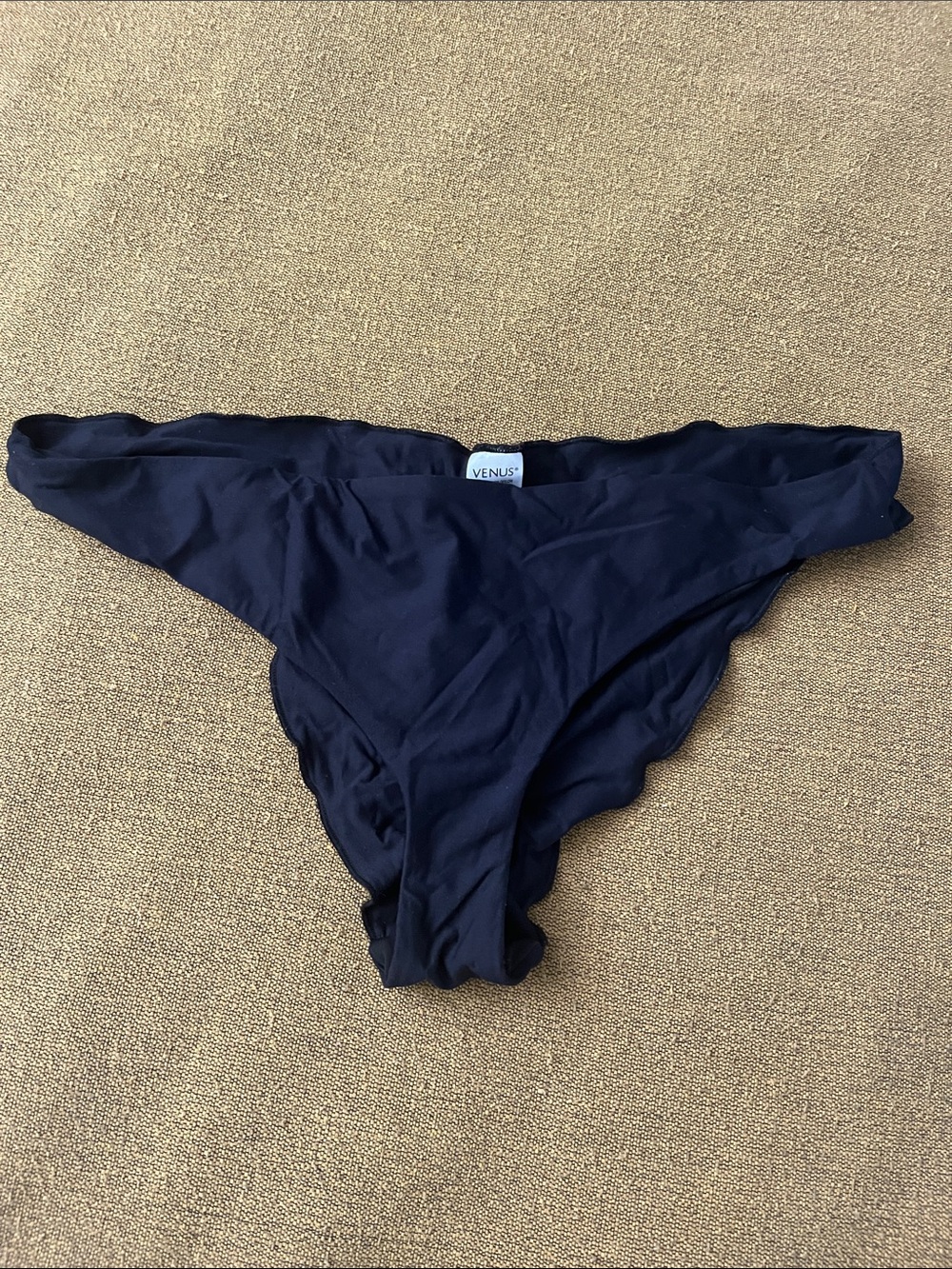 Black Ruched cheeky Venus Bikini Bottoms Sz XL